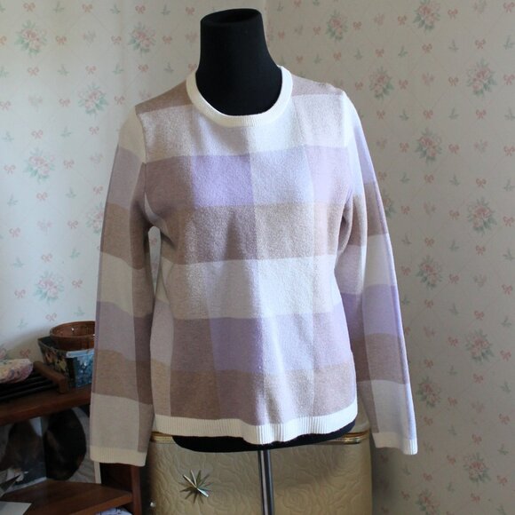 Tahari Checkered Sweater, Medium - Picture 3 of 11